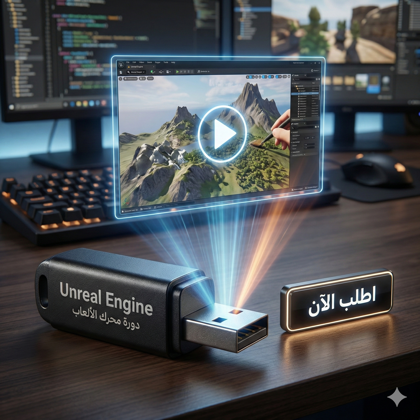 فلاشة تعلم Unreal Engine