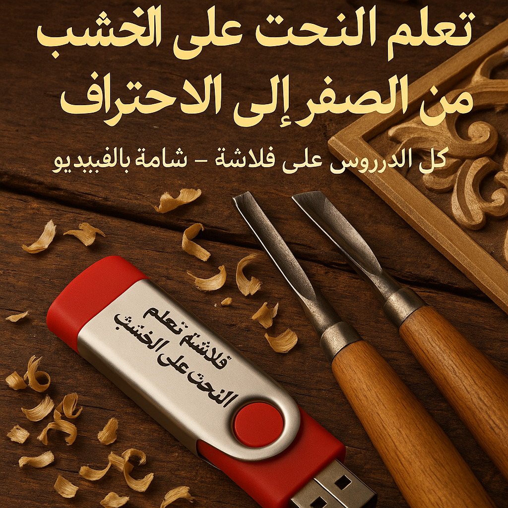 فلاشة تعلم النحت على الخشب (الأكثر طلبا)