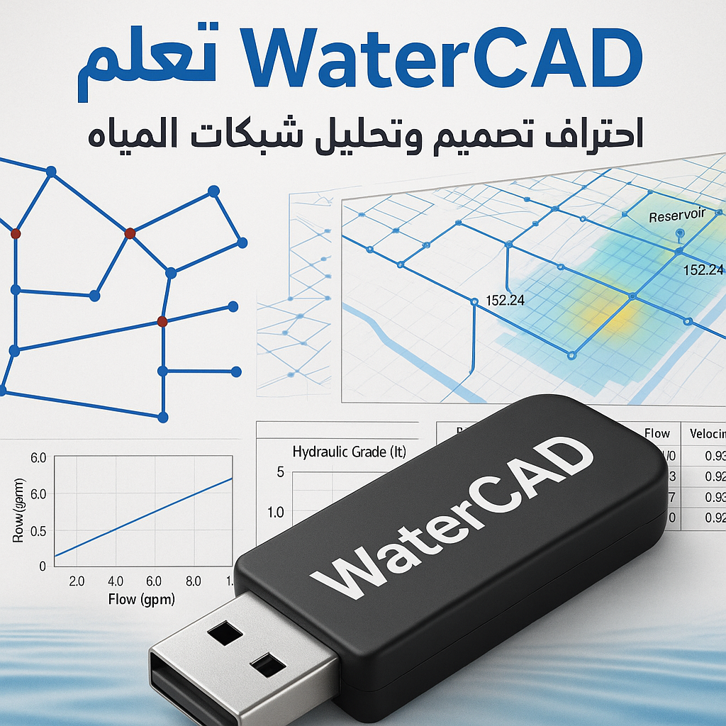 فلاشة تعلم WaterCad (الأكثر طلبا)