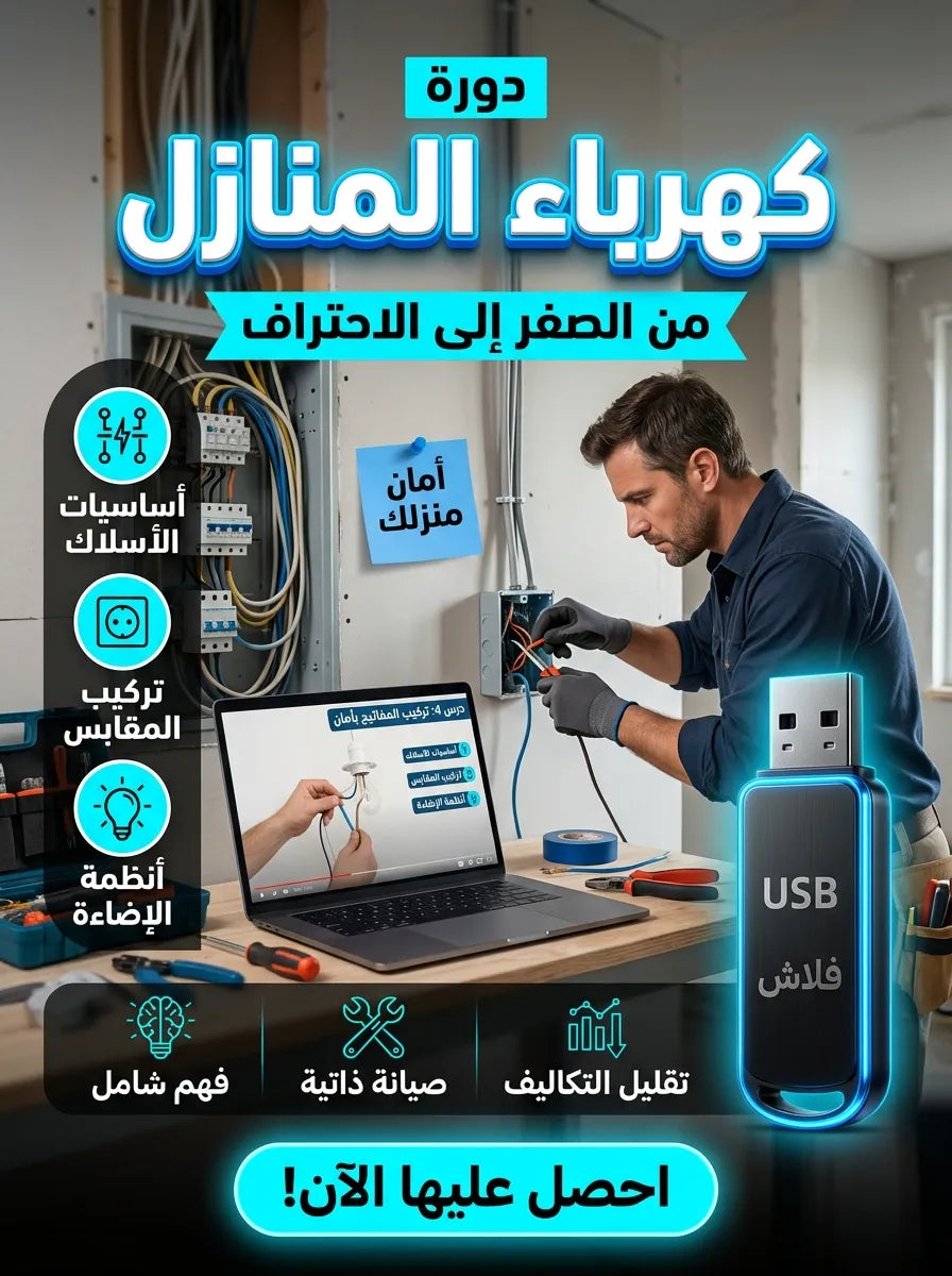 فلاشة تعلم كهرباء المنازل