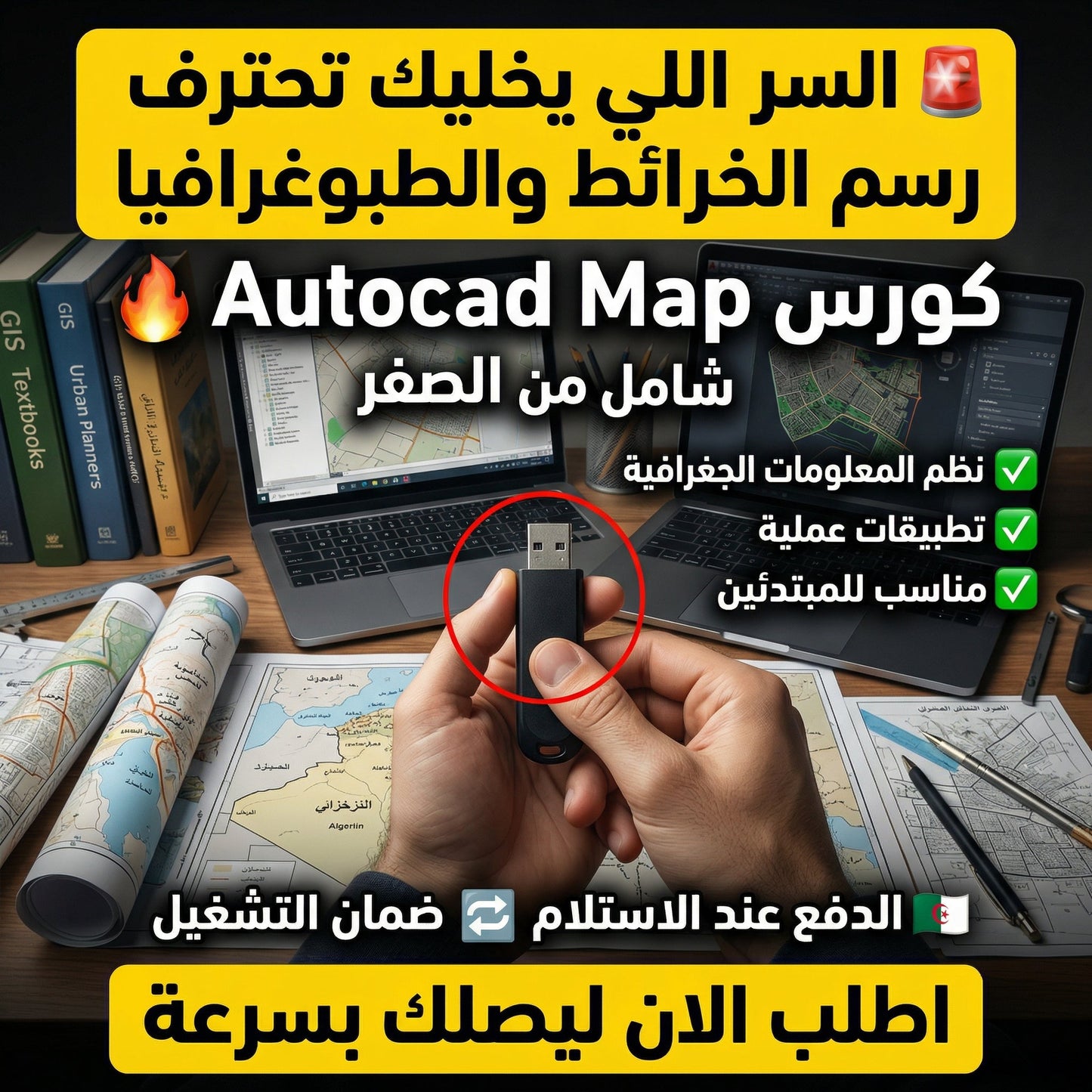 فلاشة تعلم AUTOCAD MAP