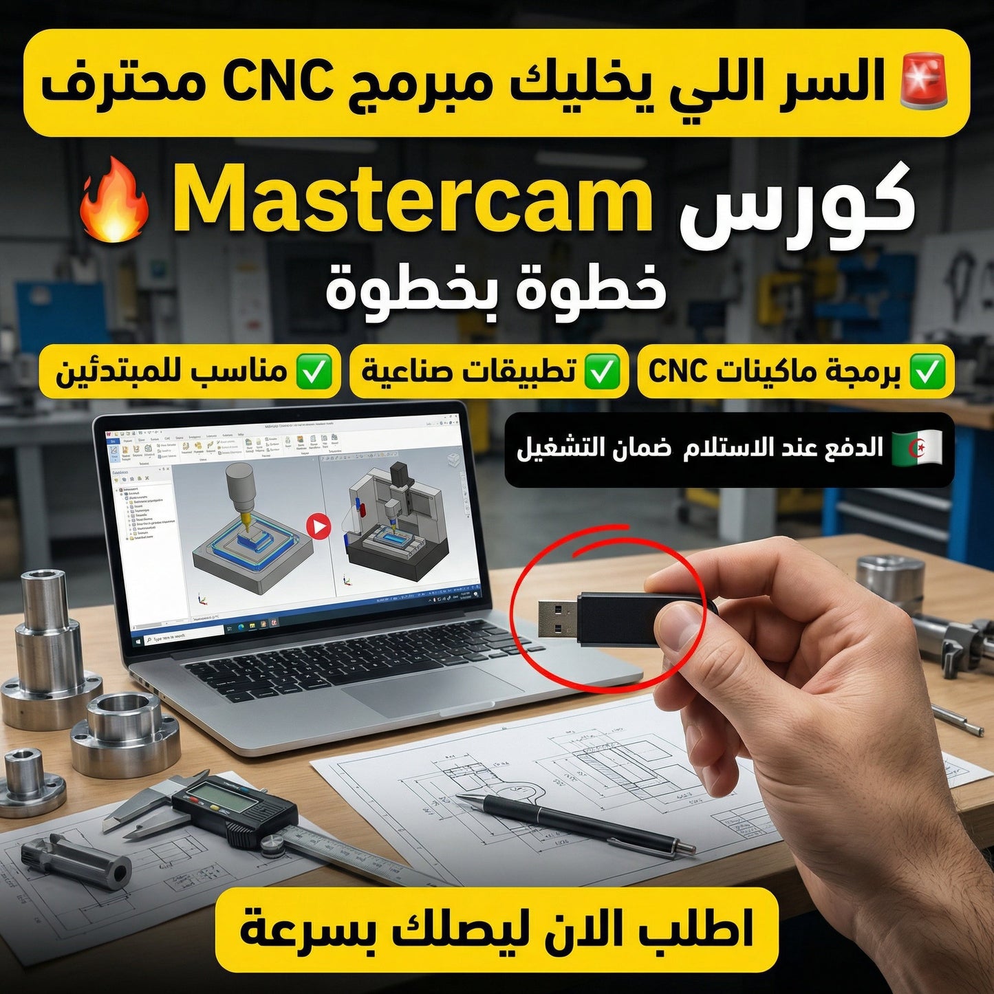 فلاشة تعلم Mastercam