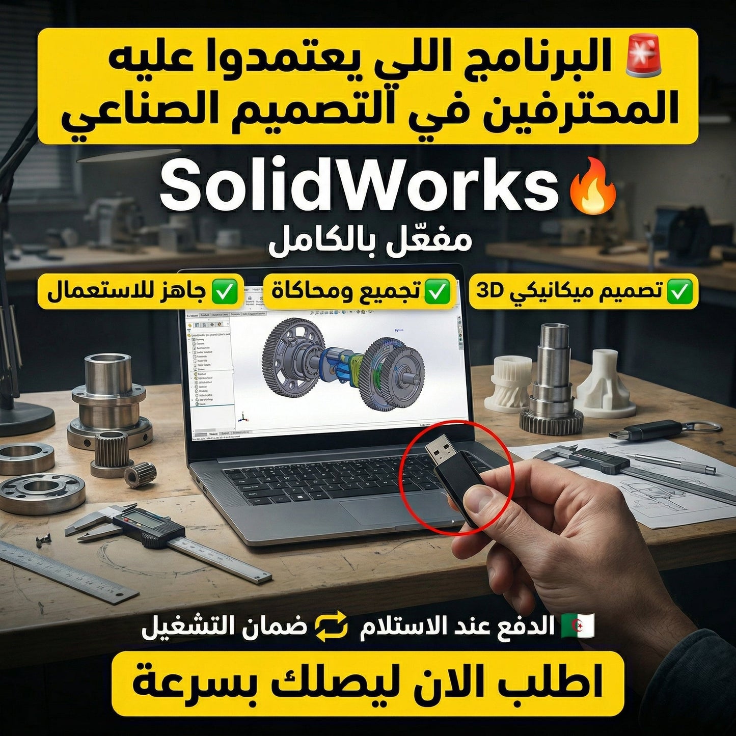 برنامج SolidWorks (مفعّل بالكامل)