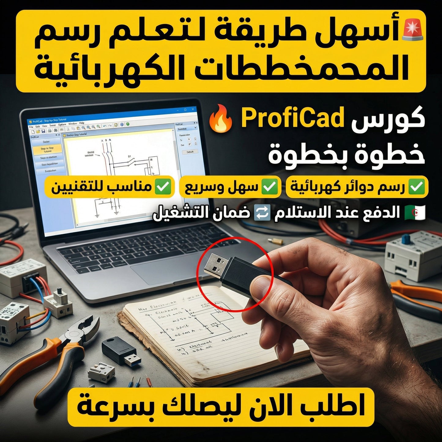 فلاشة تعلم ProfiCad