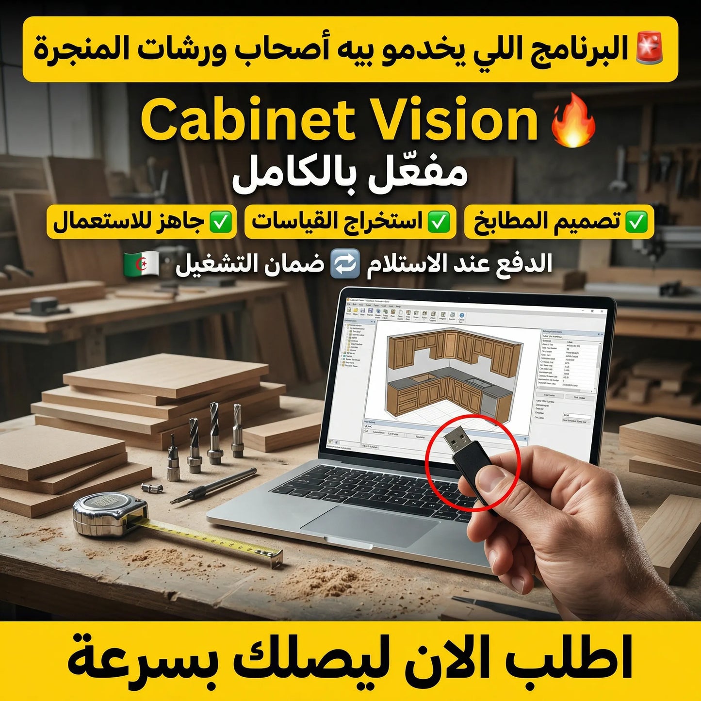 برنامج Cabinet Vision (مفعّل بالكامل)