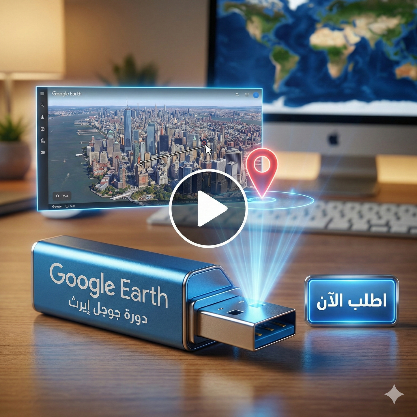 فلاشة تعلم Google Earth