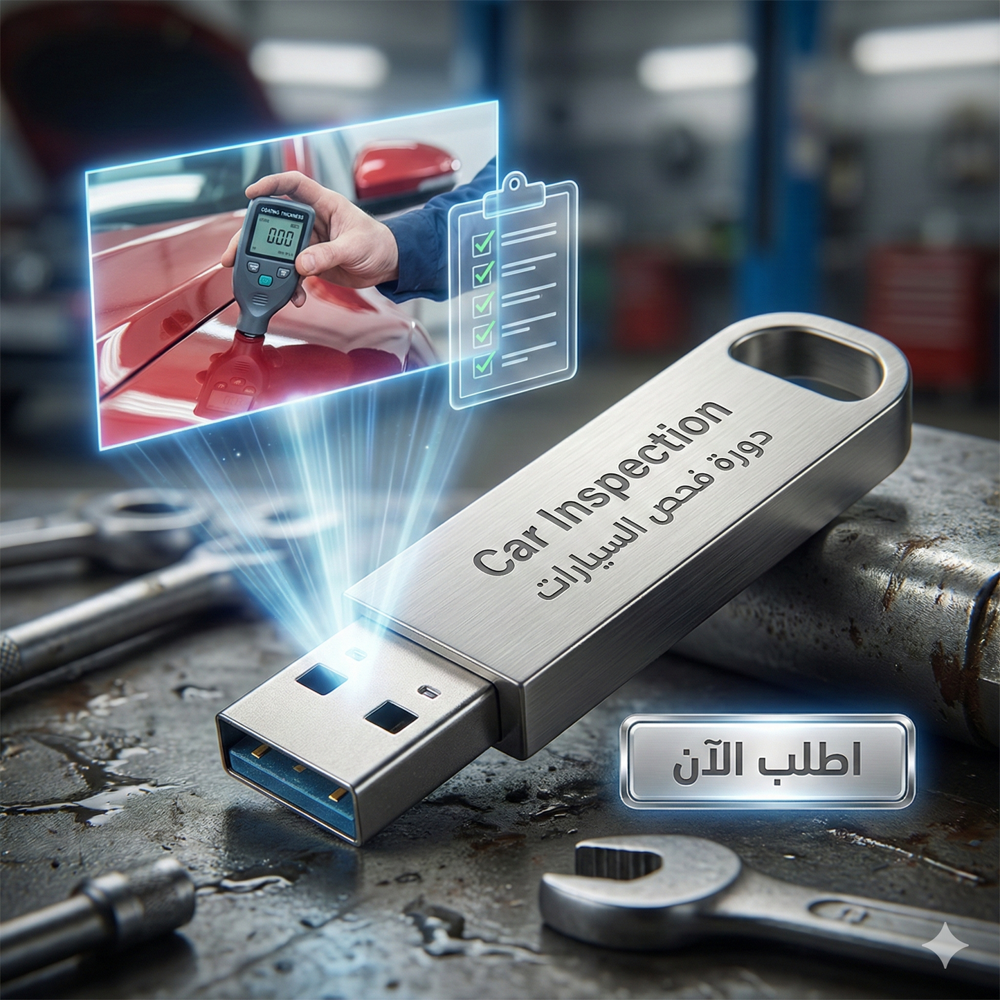 فلاشة تعلم فحص السيارات