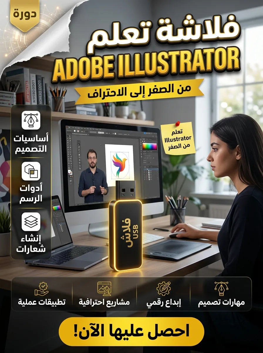فلاشة تعلم ADOBE ILLUSTRATOR